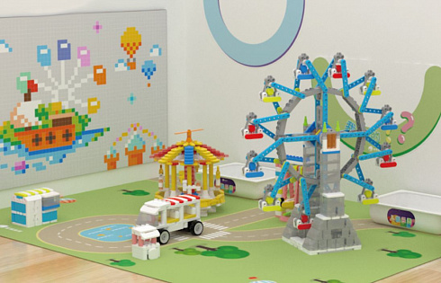 Комплект конструкторского уголка BOTZEES CONSTRUCTION CORNER PLAYSETS + схемы сборки